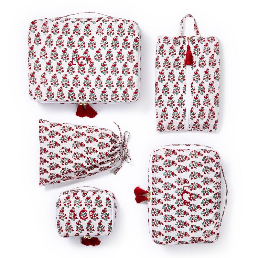 Mark & Graham 5 Piece Block Printing Packing Cubes